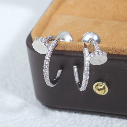[LORA]JUSTE EARRINGS 12.75MM SILVER DIAMOND