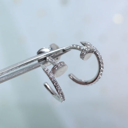 [LORA]JUSTE EARRINGS 12.75MM SILVER DIAMOND