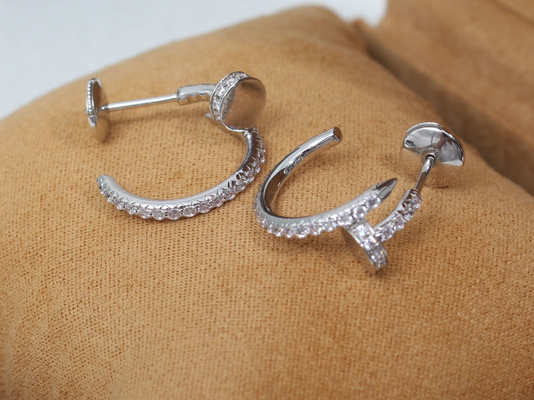 [LORA]JUSTE EARRINGS 12.75MM SILVER DIAMOND