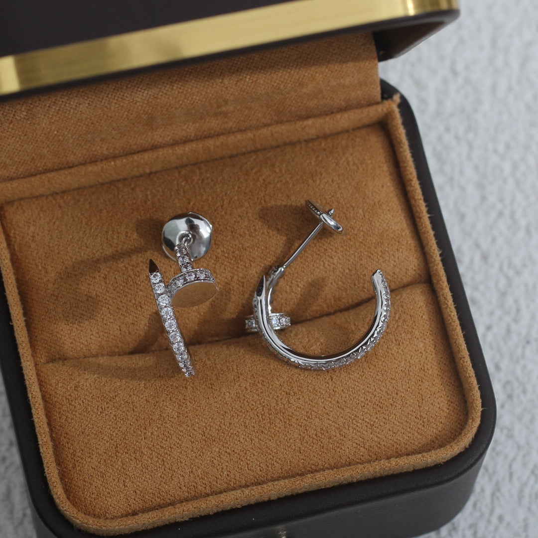 [LORA]JUSTE EARRINGS 12.75MM SILVER DIAMOND