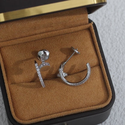 [LORA]JUSTE EARRINGS 12.75MM SILVER DIAMOND