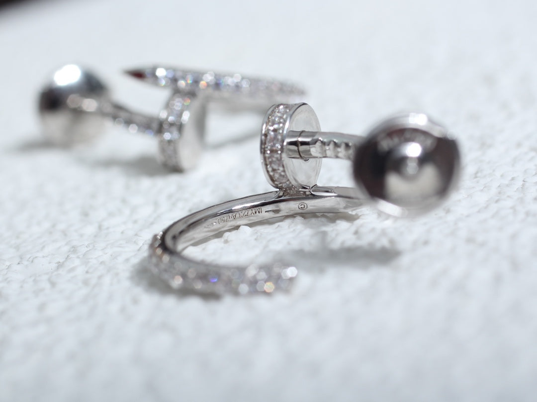 [LORA]JUSTE EARRINGS 12.75MM SILVER DIAMOND