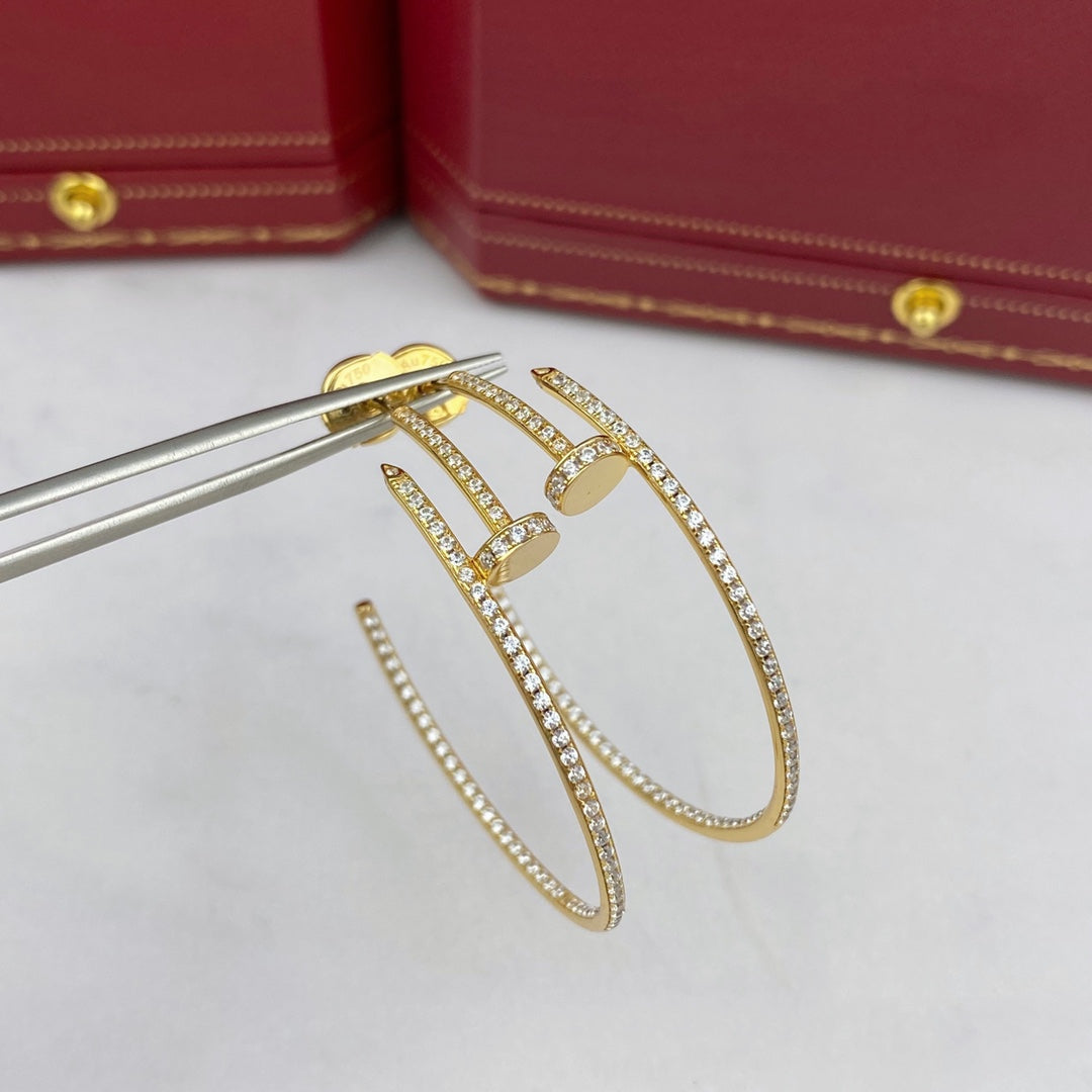 [LORA]JUSTE EARRINGS FULL DIAMONDS 1.8MM