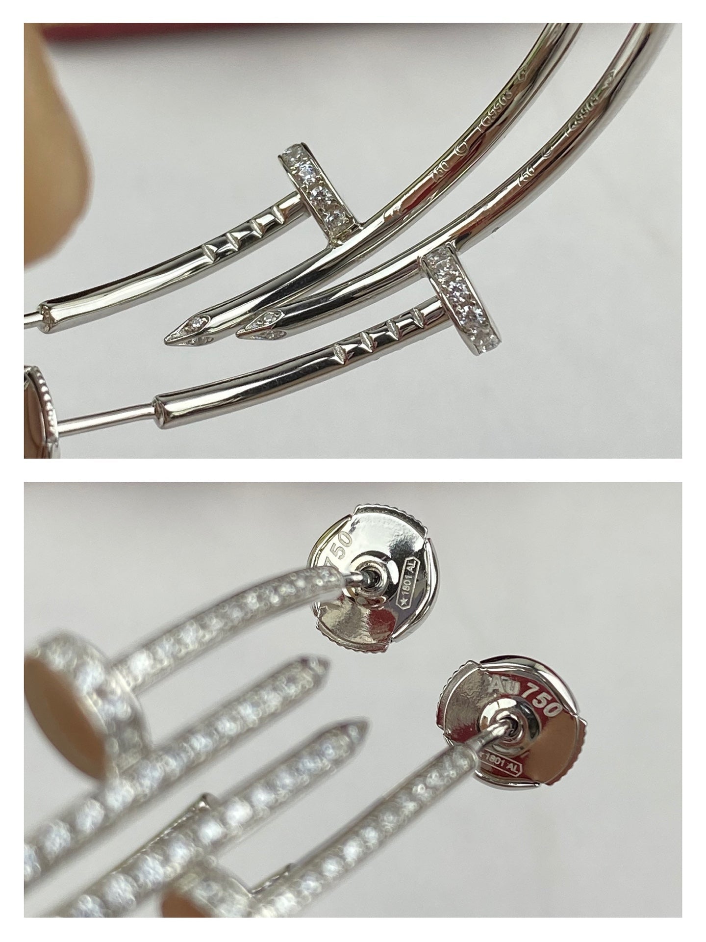 [LORA]JUSTE EARRINGS FULL DIAMONDS 1.8MM