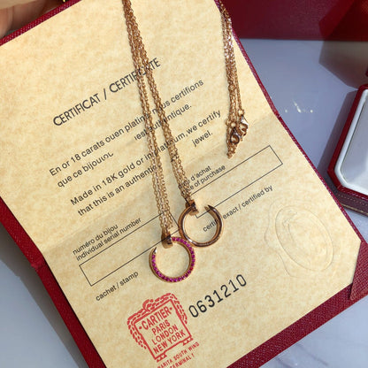 [LORA] JUSTE NECKLACE RED FULL DIAMONDS