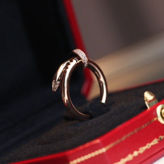 [LORA]JUSTE RING 2.65MM PINK GOLD DIAMOND