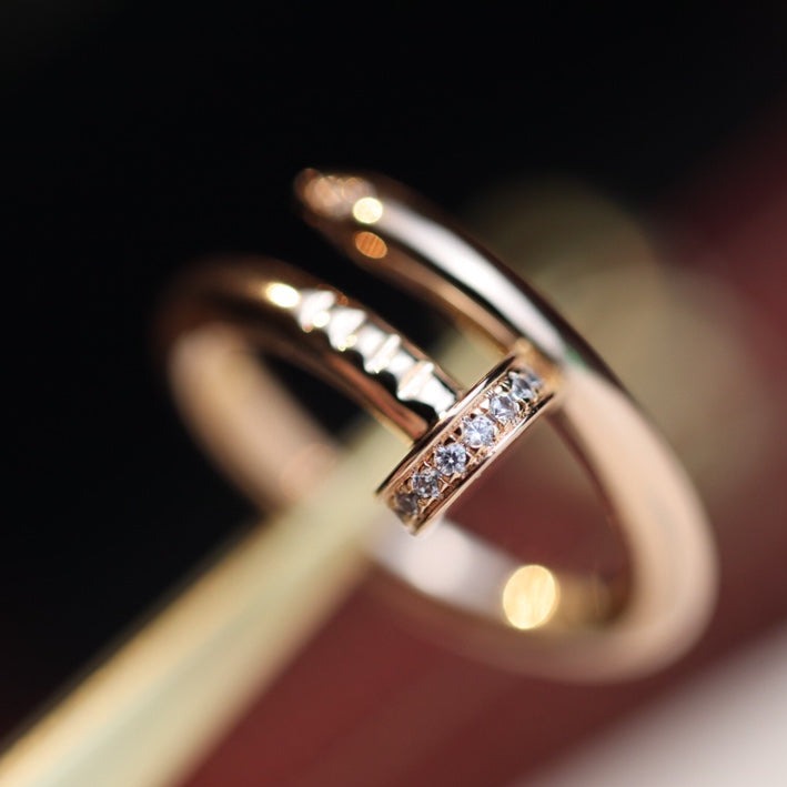 [LORA]JUSTE RING 2.65MM PINK GOLD DIAMOND