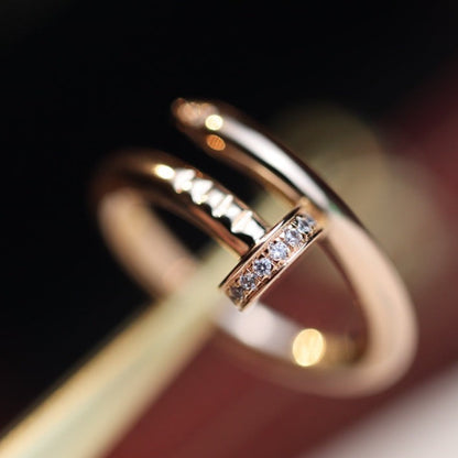 [LORA]JUSTE RING 2.65MM PINK GOLD DIAMOND
