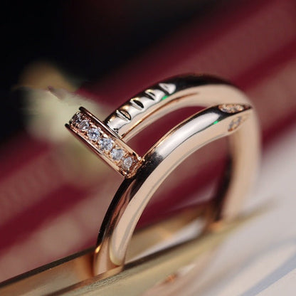 [LORA]JUSTE RING 2.65MM PINK GOLD DIAMOND