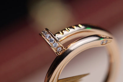 [LORA]JUSTE RING 2.65MM PINK GOLD DIAMOND