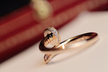 [LORA]JUSTE RING 2.65MM PINK GOLD DIAMOND