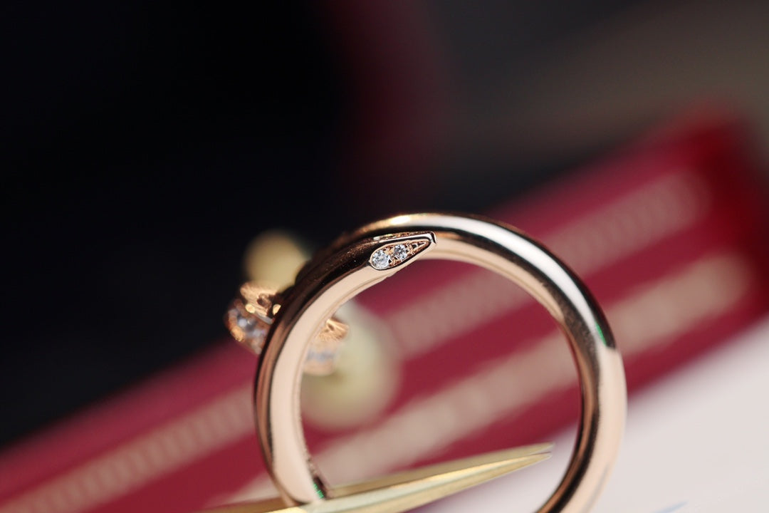[LORA]JUSTE RING 2.65MM PINK GOLD DIAMOND