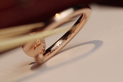 [LORA]JUSTE RING 2.65MM PINK GOLD DIAMOND