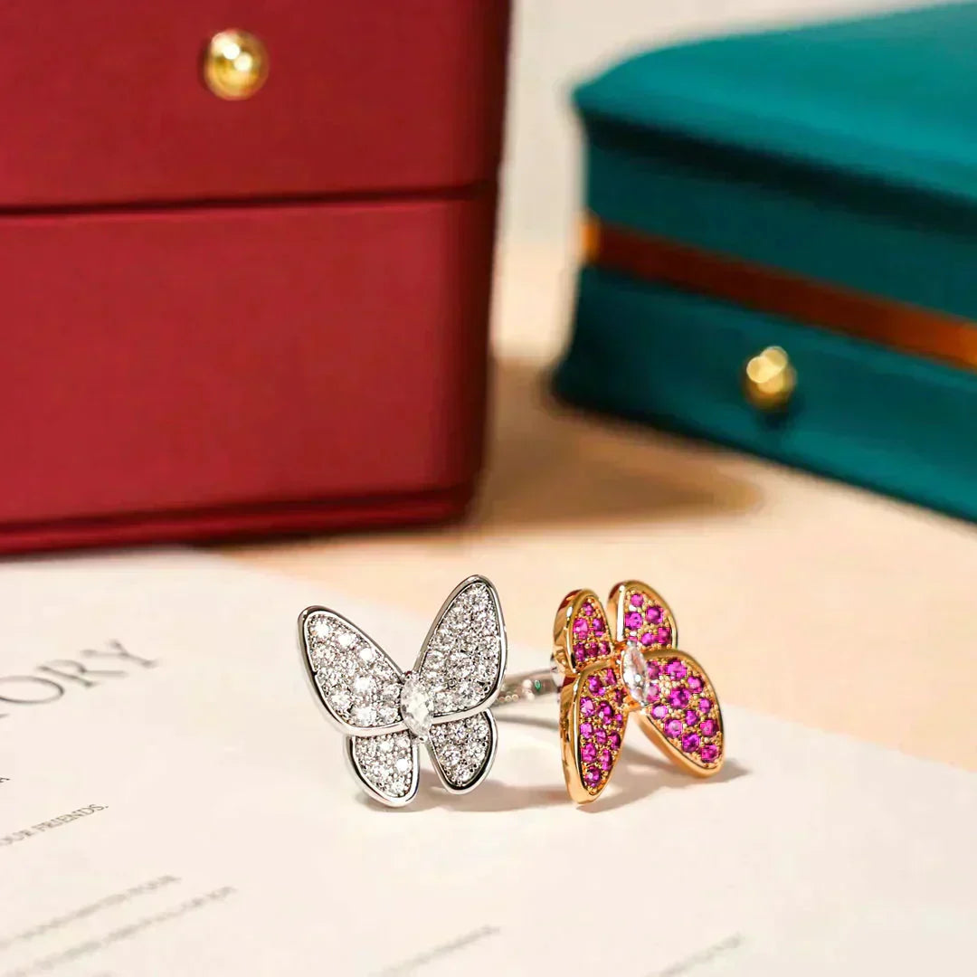 [LORA]TWIN BUTTERFLY DIAMOND RING