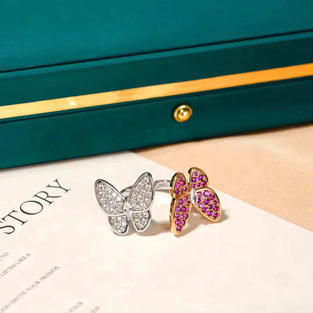 [Lora]TWIN BUTTERFLY DIAMOND RING
