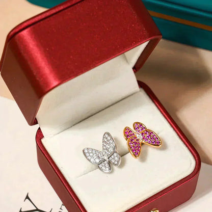 [LORA]TWIN BUTTERFLY DIAMOND RING