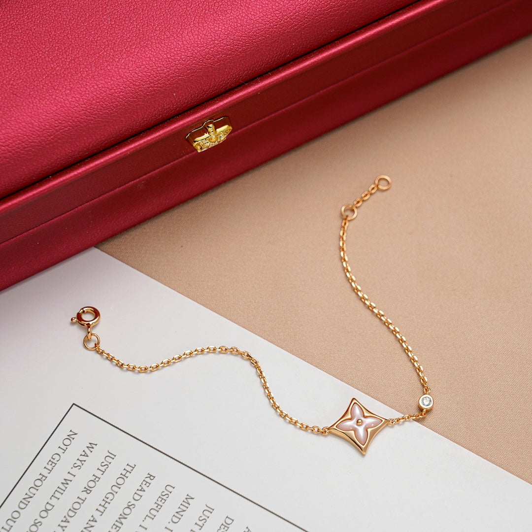 [LORA]STAR 1 DIAMOND PINK GOLD BRACELET