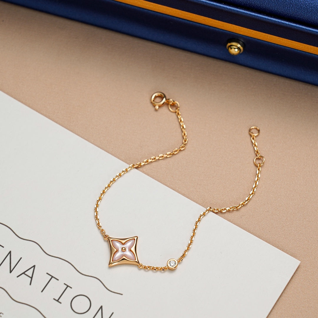 [LORA]STAR 1 DIAMOND PINK GOLD BRACELET