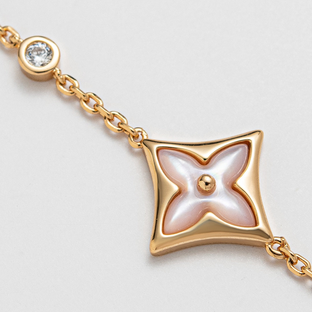 [LORA]STAR 1 DIAMOND PINK GOLD BRACELET