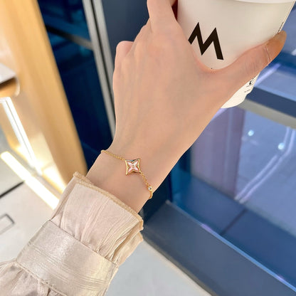 [LORA]STAR 1 DIAMOND PINK GOLD BRACELET