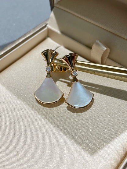 [LORA]DREAM MOP 1 DIAMOND EARRINGS