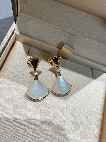 [LORA]DREAM MOP 1 DIAMOND EARRINGS