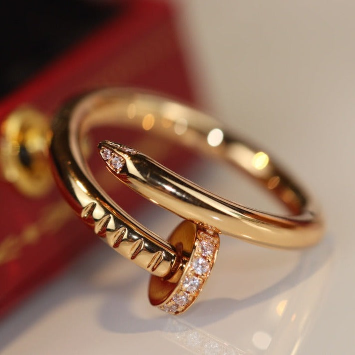 [LORA]JUSTE RING 2.65MM GOLD DIAMOND