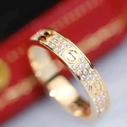 [LORA] LOVE RING 4.0MM DIAMOND PAVED