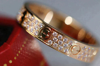[LORA]LOVE RING 3.6MM DIAMOND PAVED