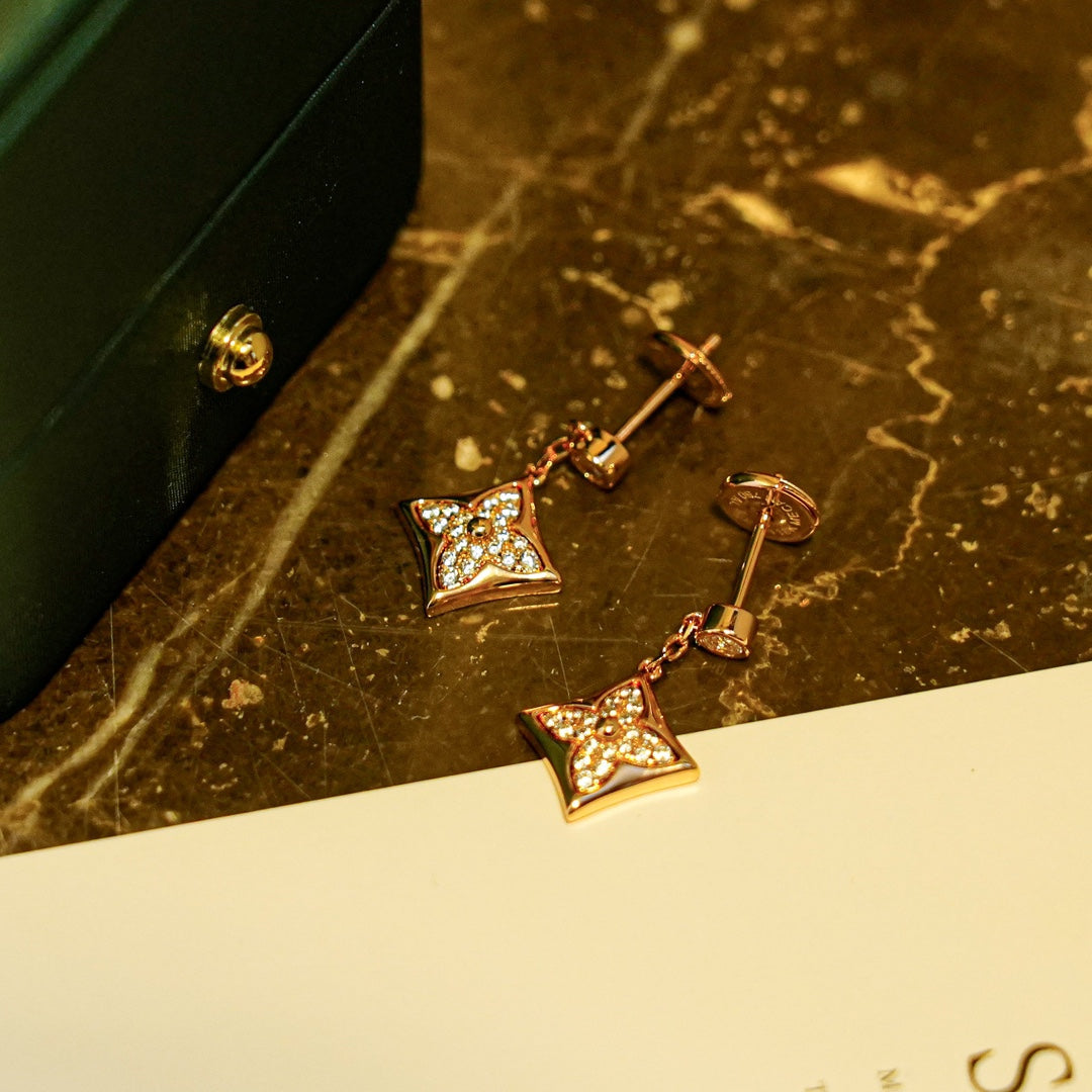 [LORA]STAR DIAMONDS EARRINGS GOLD