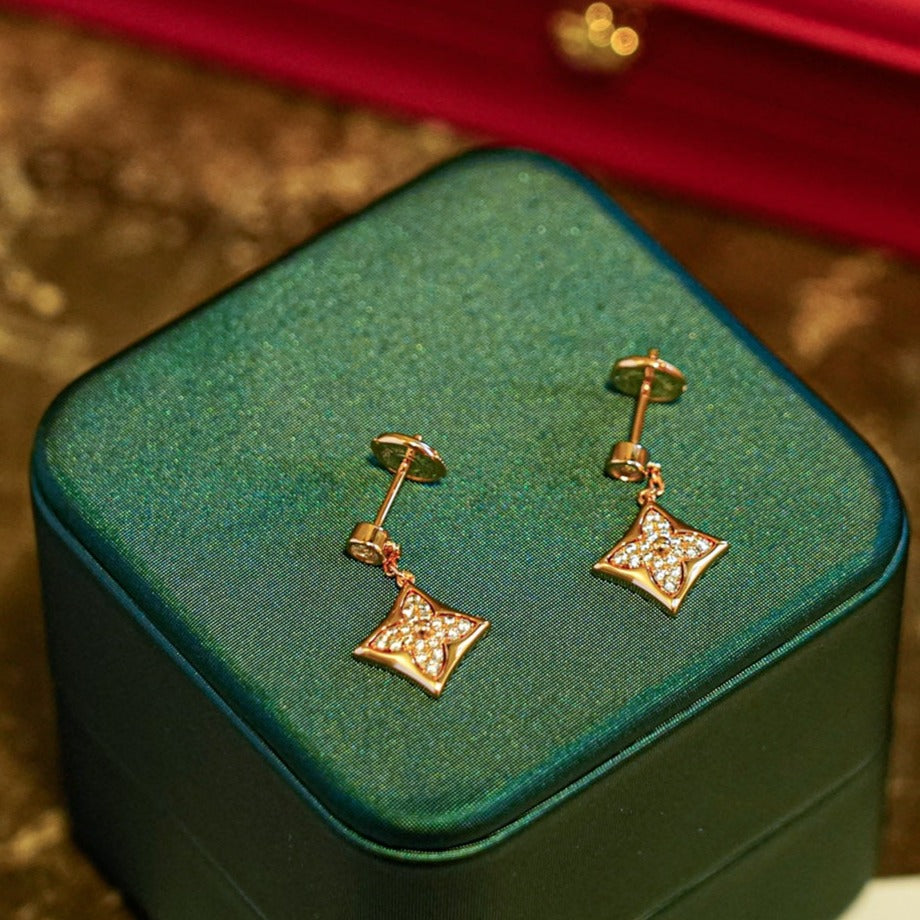 [LORA]STAR DIAMONDS EARRINGS GOLD