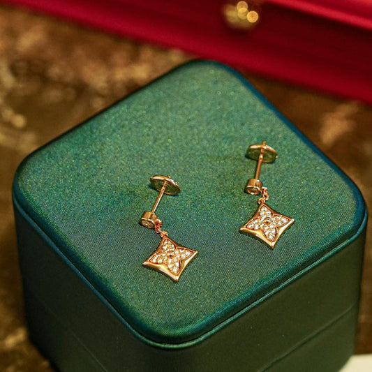 [LORA]STAR DIAMONDS EARRINGS GOLD