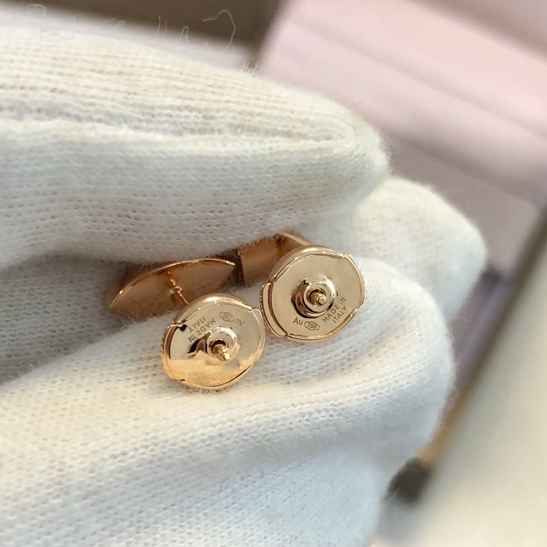 [LORA]DREAM EARRINGS 3 MOTIFS ONYX MOP PINK GOLD