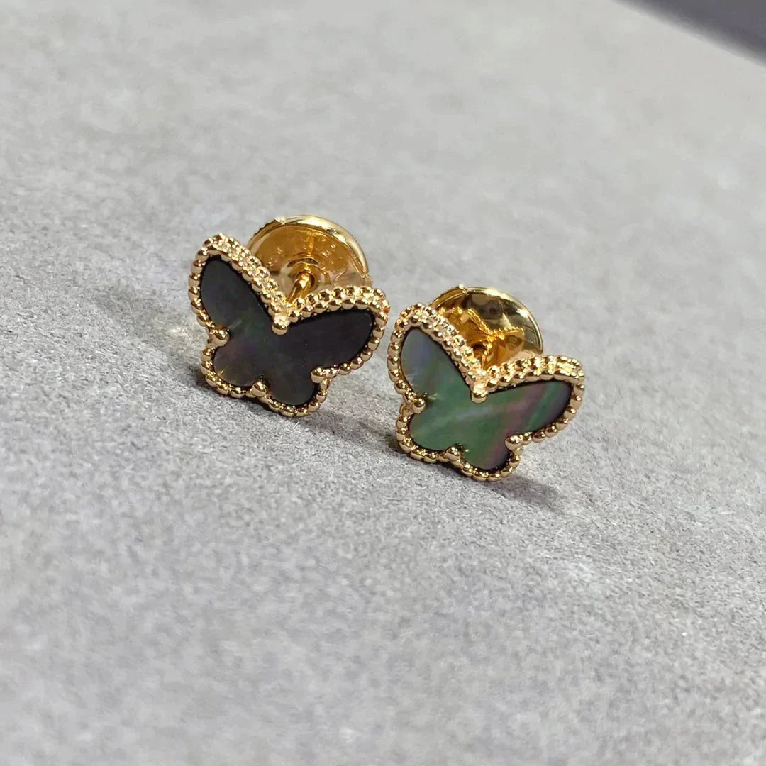[Lora]BUTTERFLY DARK MOP  EARRINGS