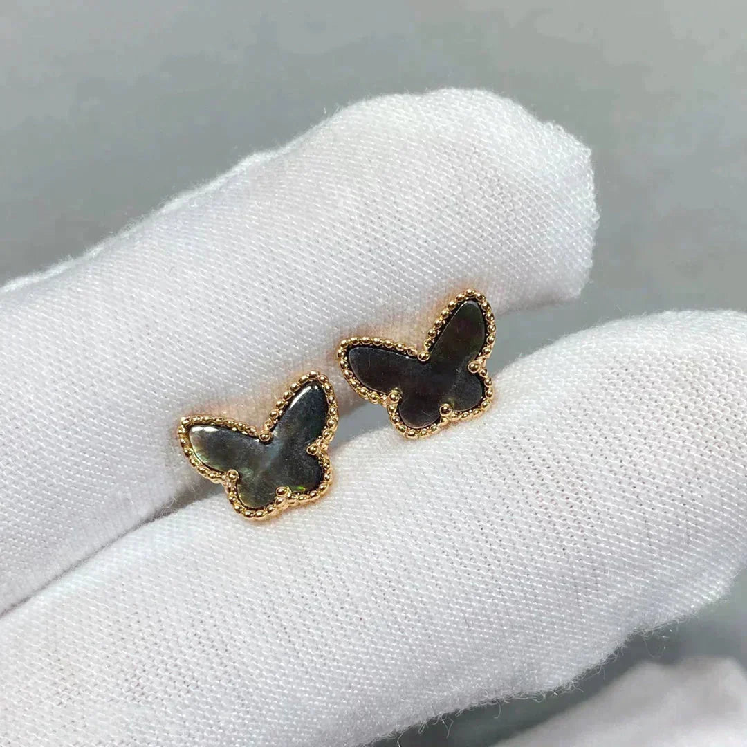 [Lora]BUTTERFLY DARK MOP  EARRINGS