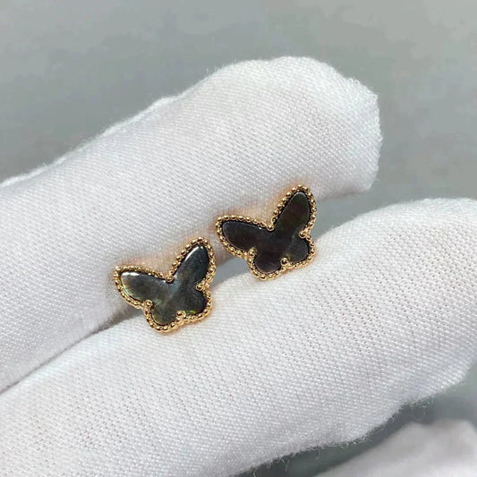 [Lora]BUTTERFLY DARK MOP  EARRINGS