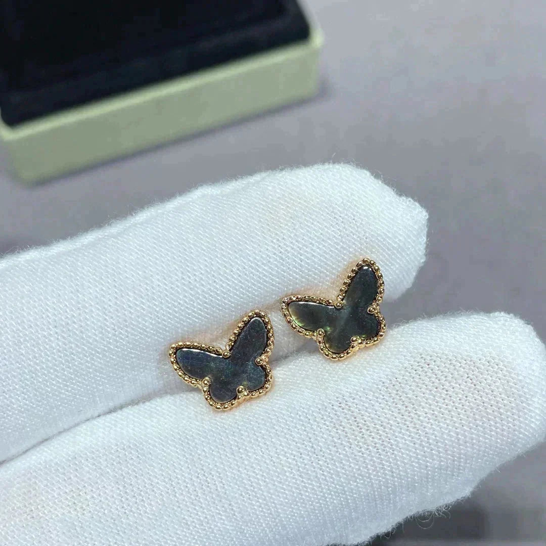 [Lora]BUTTERFLY DARK MOP  EARRINGS