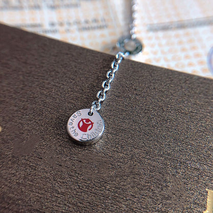 [LORA]ZERO 1 BLACK CERAMIC SILVER NECKLACE