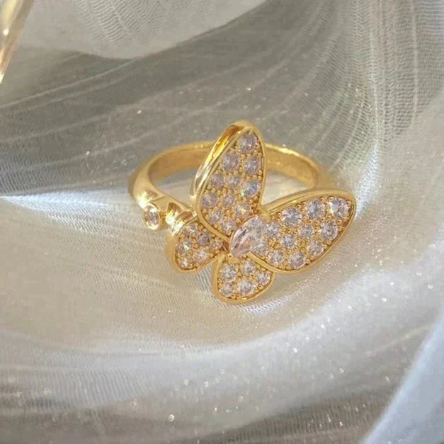 [Lora]BUTTERFLY DIAMOND RING