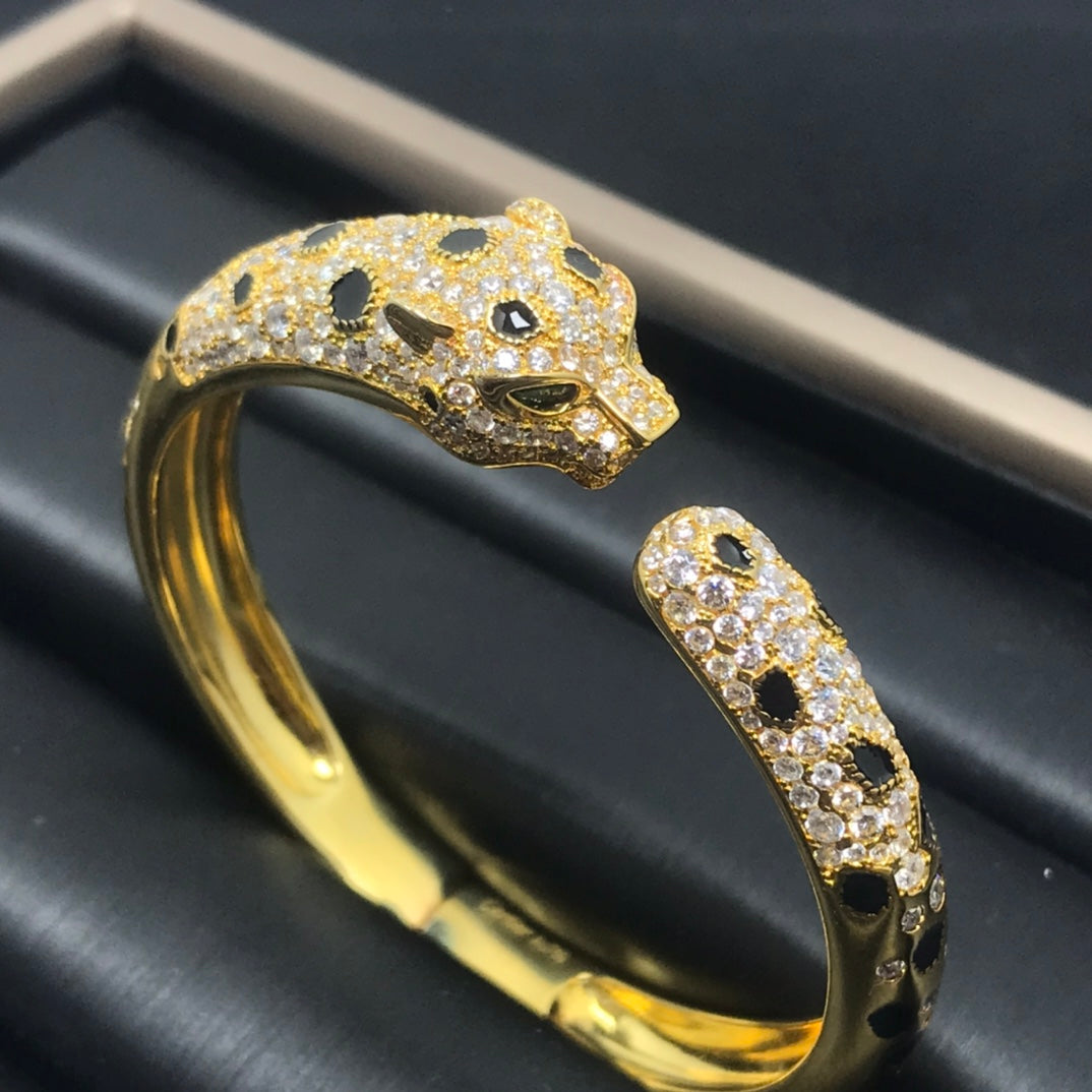 [LORA]PANTHERE BIG BRACELET DIAMONDS