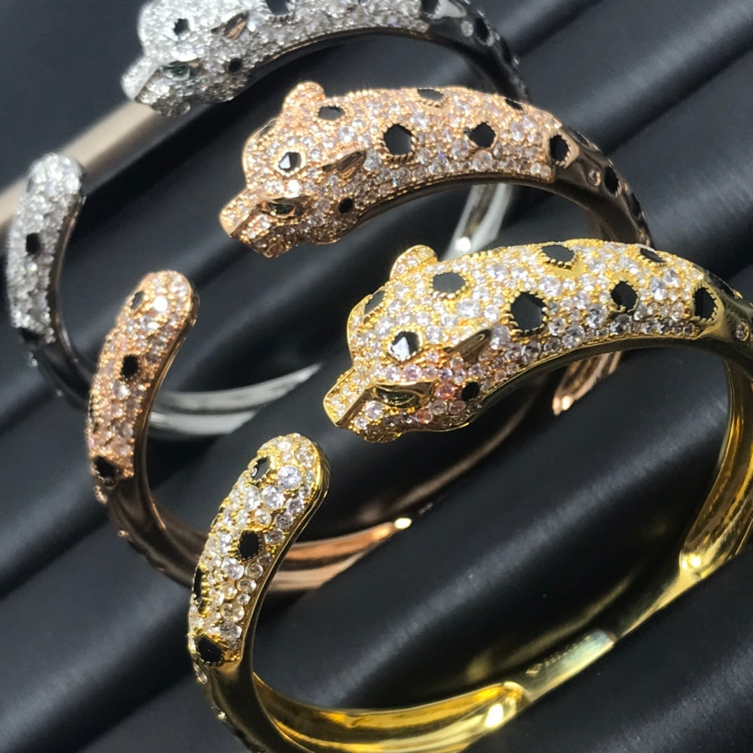 [LORA] PANTHERE BIG BRACELET DIAMONDS