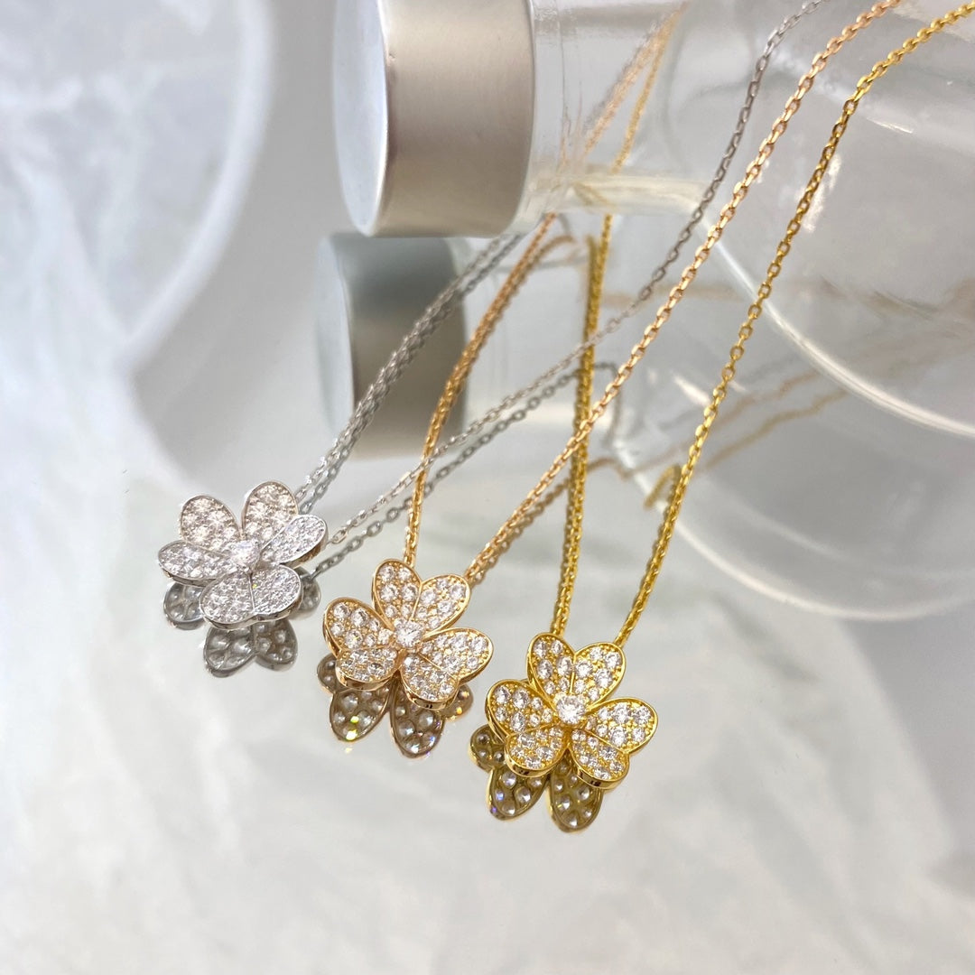 [LORA]FLOWER DIAMOND NECKLACE