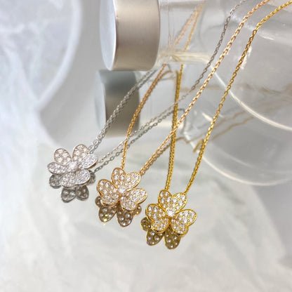 [LORA]FLOWER DIAMOND NECKLACE