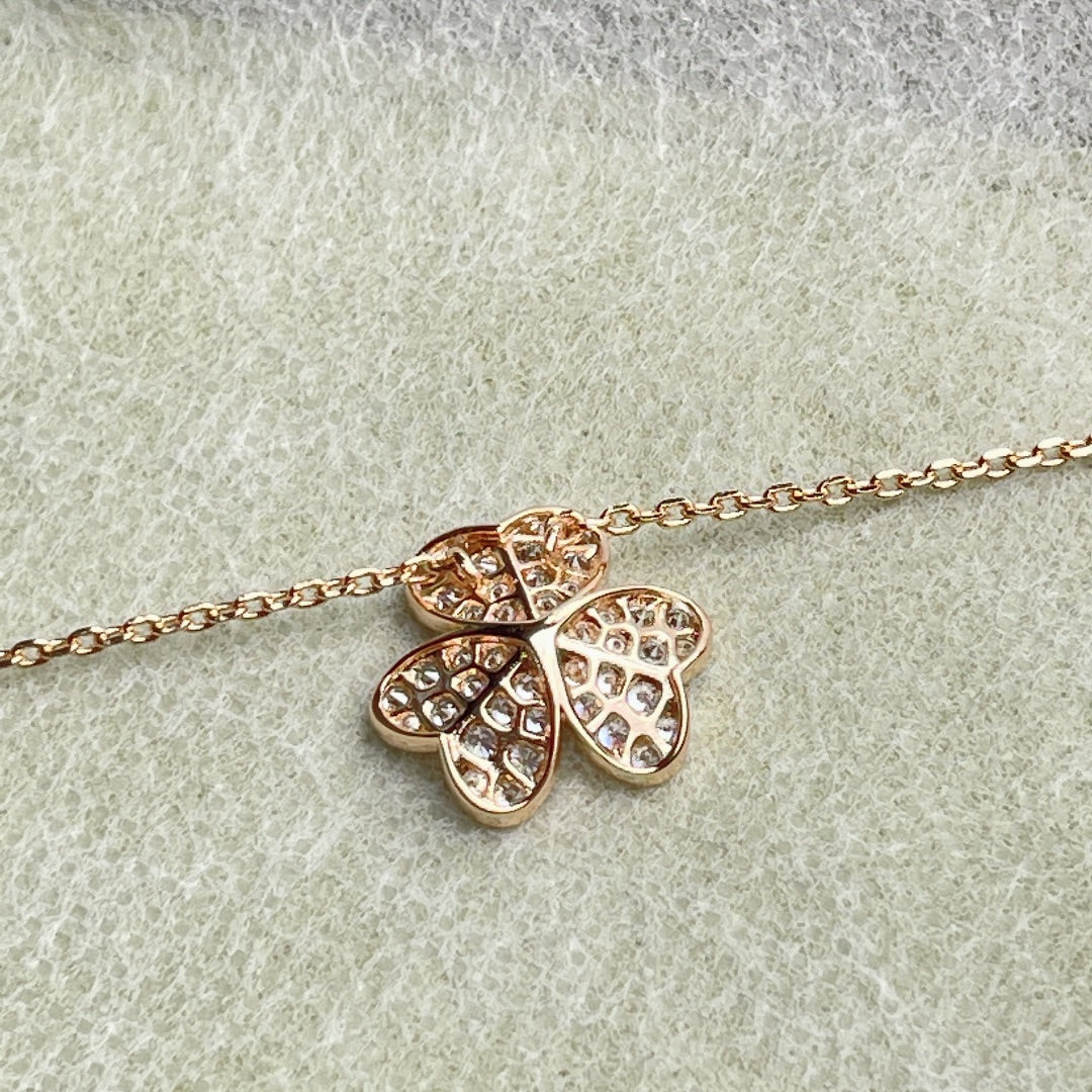 [LORA]FLOWER DIAMOND NECKLACE