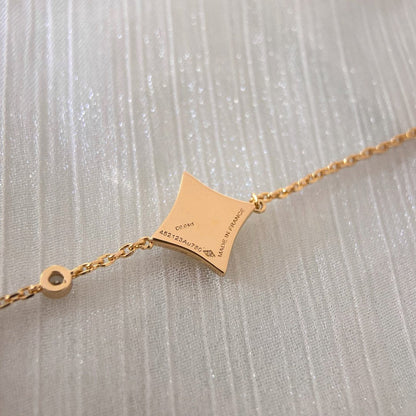 [LORA]COLOR STAR CARNELIAN PINK GOLD DIAMOND BRACELET