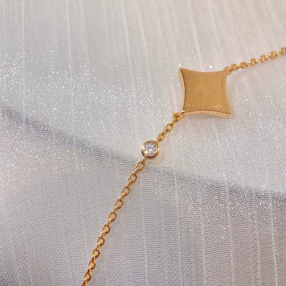 [LORA]COLOR STAR CARNELIAN PINK GOLD DIAMOND BRACELET