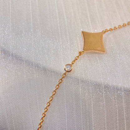 [LORA]COLOR STAR CARNELIAN PINK GOLD DIAMOND BRACELET