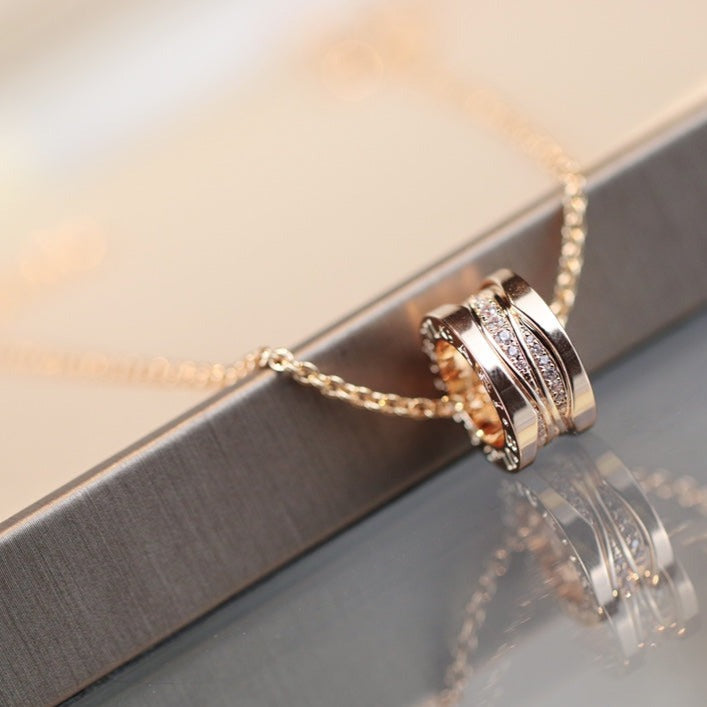 [LORA]ZERO 1 PINK GOLD DIAMOND NECKLACE