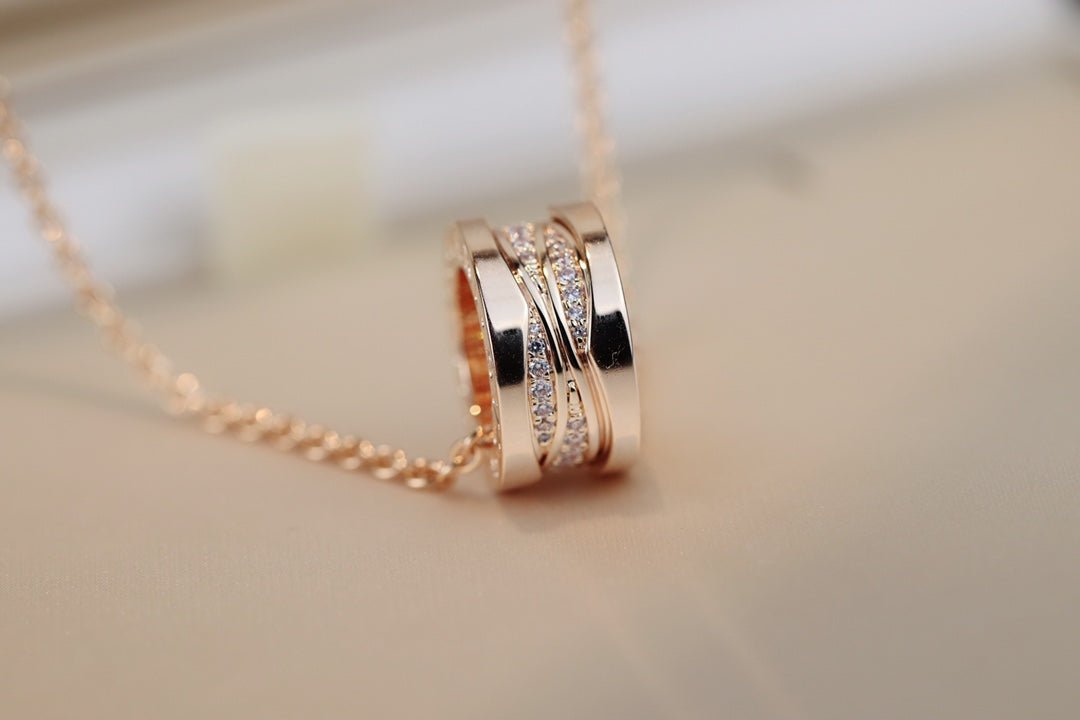 [LORA]ZERO 1 PINK GOLD DIAMOND NECKLACE
