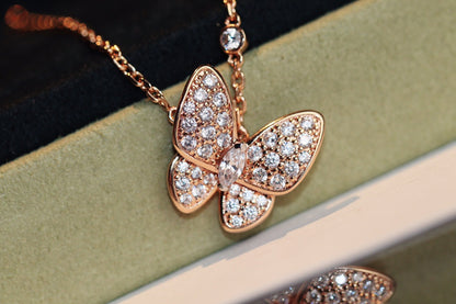 [Lora]BUTTERFLY DIAMOND NECKLACE